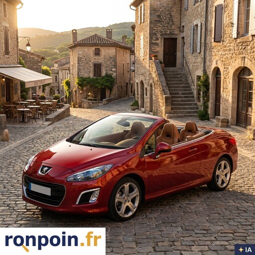 Cabriolet au soleil — illustration générée par IA