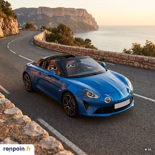 Rouler en cabriolet toute l'année — illustration générée par IA